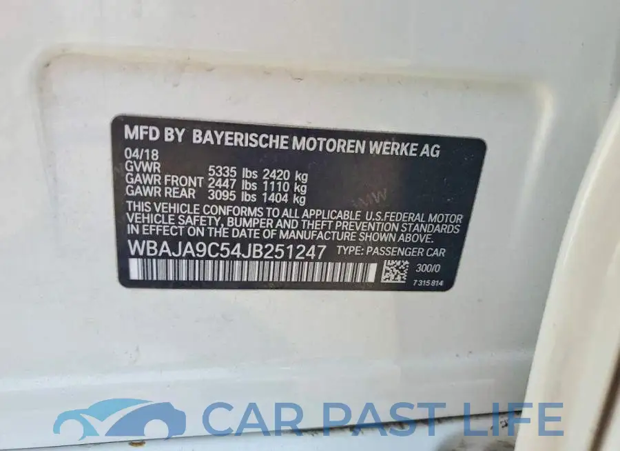 WBAJA9C54JB251247# 13