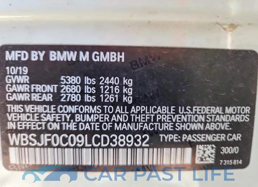 WBSJF0C09LCD38932# 12