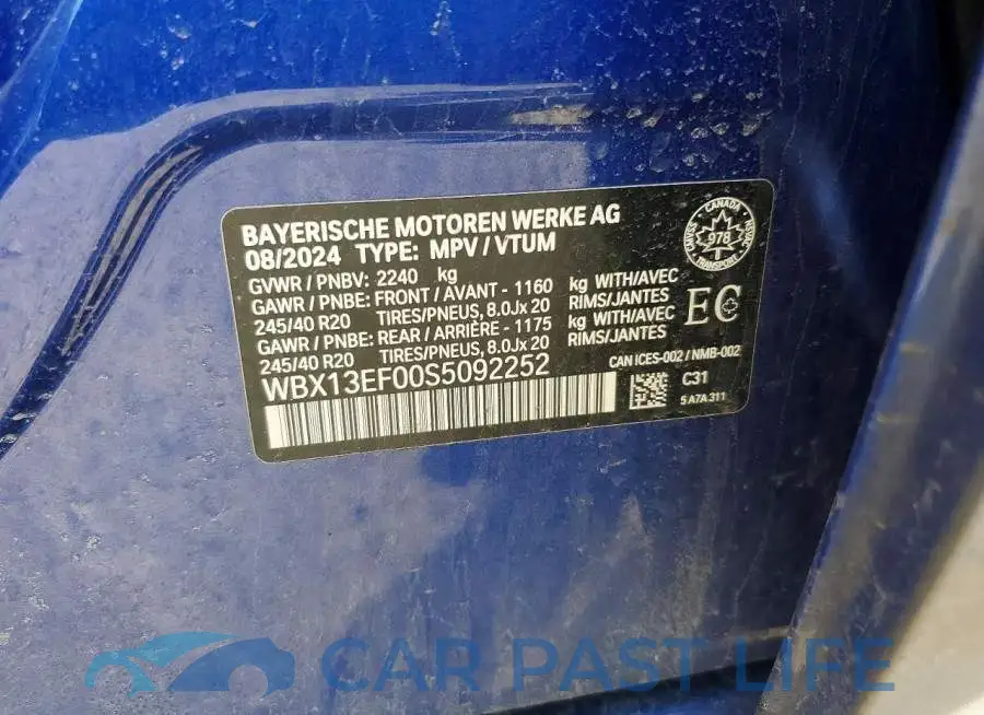 WBX13EF00S5092252# 13