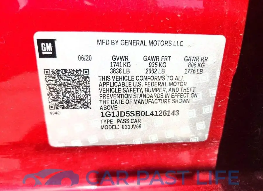 1G1JD5SB0L4126143# 12