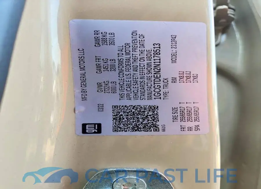 1GCGTDEN2N1178513# 12