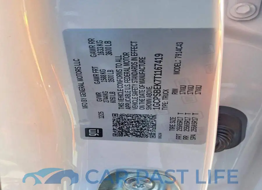 1GCPSBEK7T1167419# 13