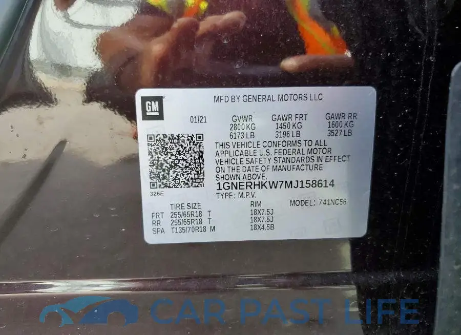 1GNERHKW7MJ158614# 14