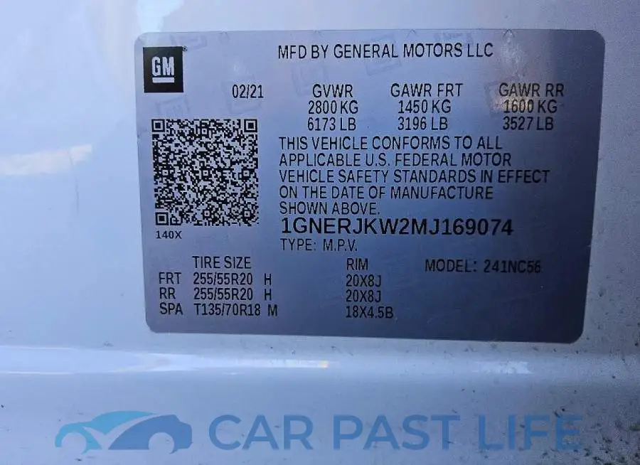 1GNERJKW2MJ169074# 13