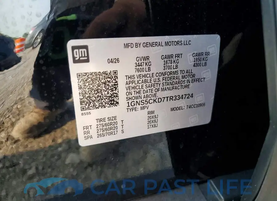 1GNS5CKD7TR334724# 13