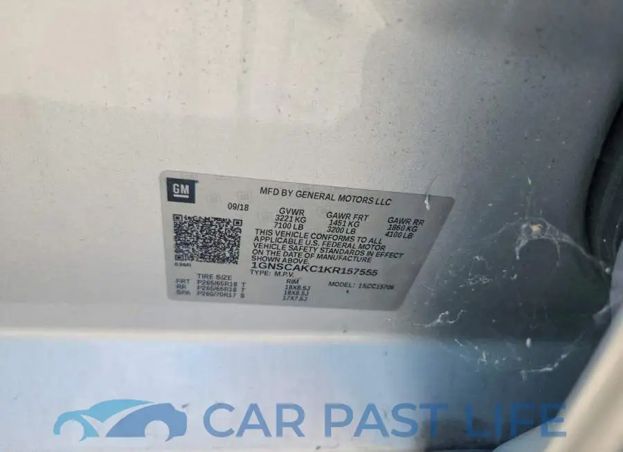1GNSCAKC1KR157555# 13