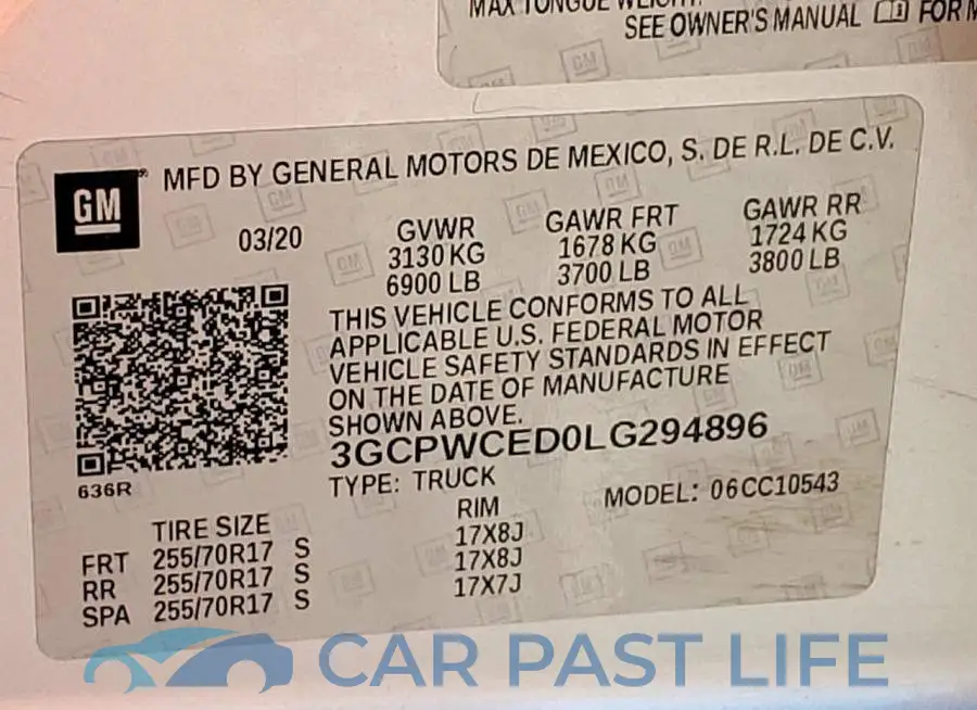 3GCPWCED0LG294896# 13