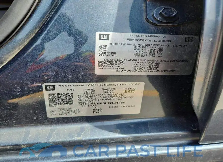 3GCPYCEF5LG184759# 12