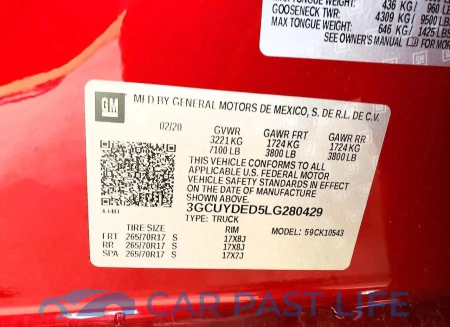 3GCUYDED5LG280429# 12