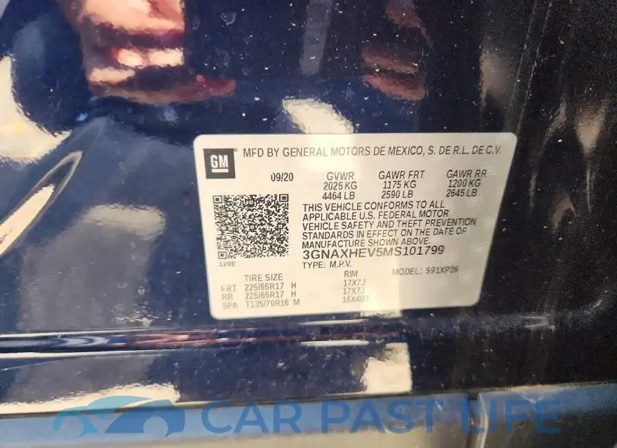 3GNAXHEV5MS101799# 12