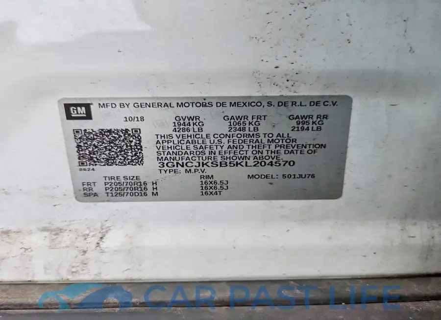 3GNCJKSB5KL204570# 13