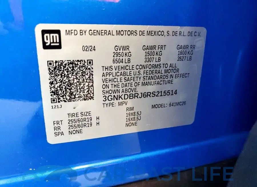 3GNKDBRJ6RS215514# 14