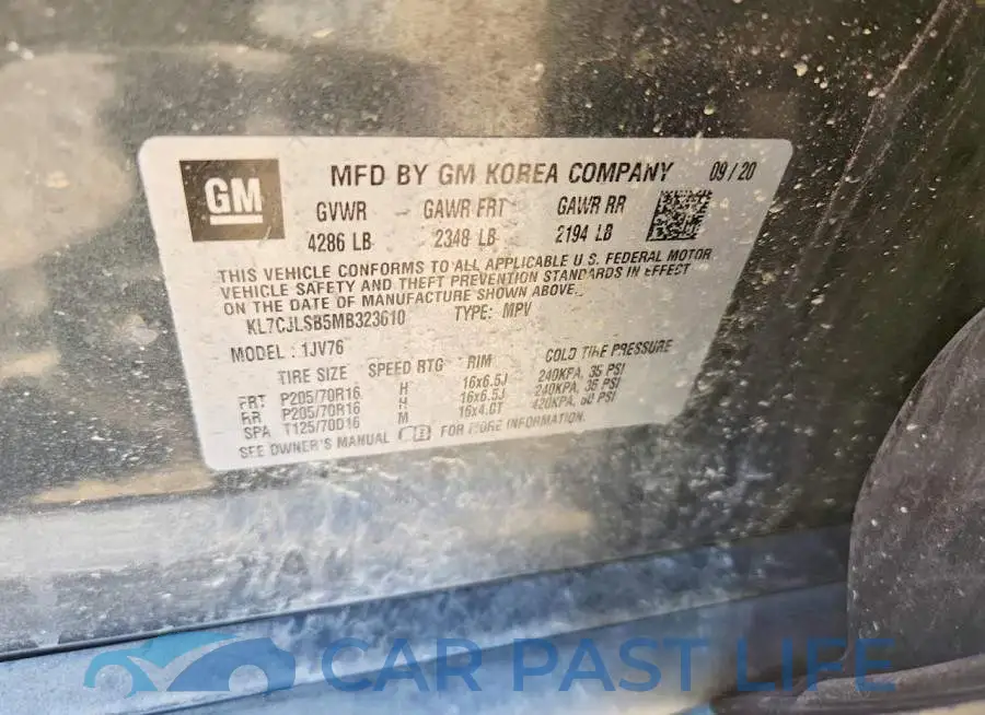 KL7CJLSB5MB323610# 13