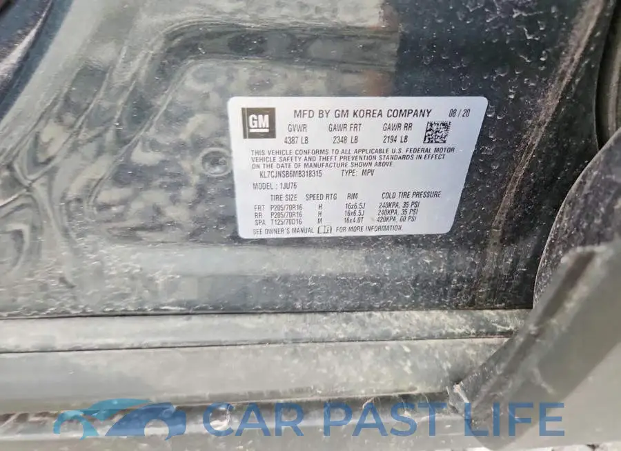 KL7CJNSB6MB318315# 13