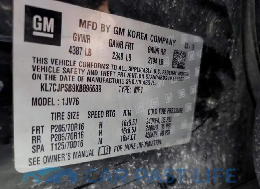 KL7CJPSB9KB896689# 14