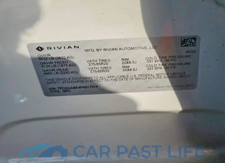 7PDSGABA4PN017518# 12