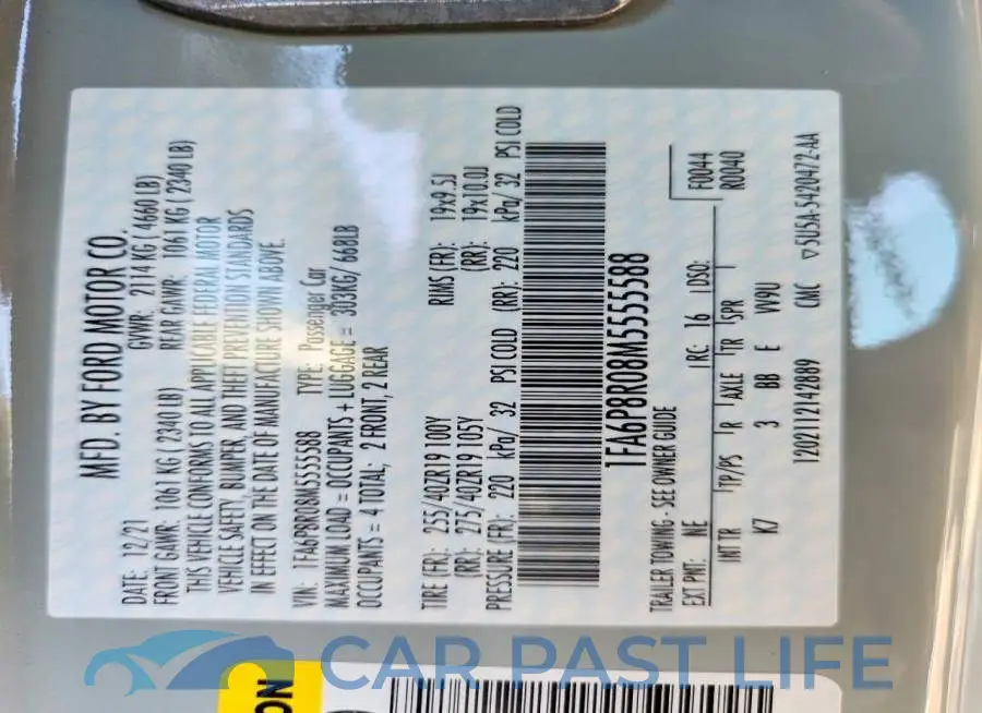 1FA6P8R08M5555588# 12