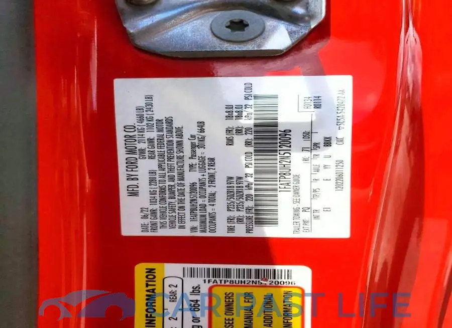 1FATP8UH2N5120096# 12