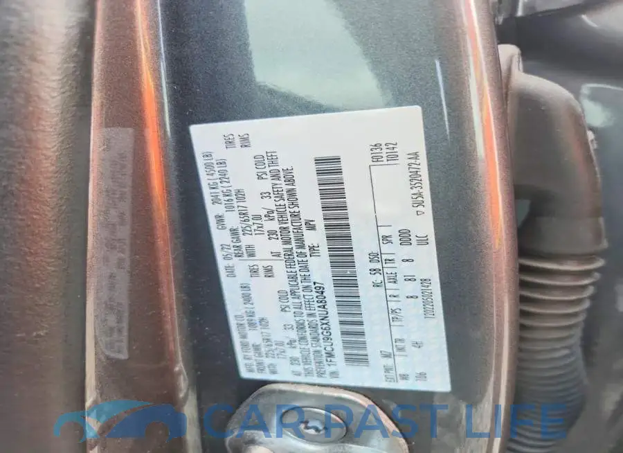 1FMCU9G6XNUA80497# 12