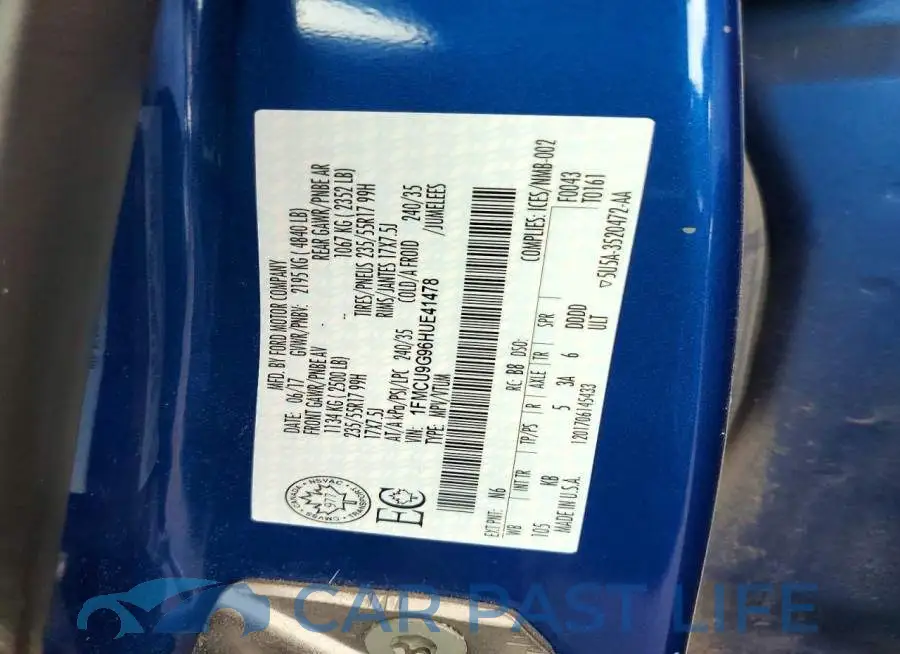 1FMCU9G96HUE41478# 13