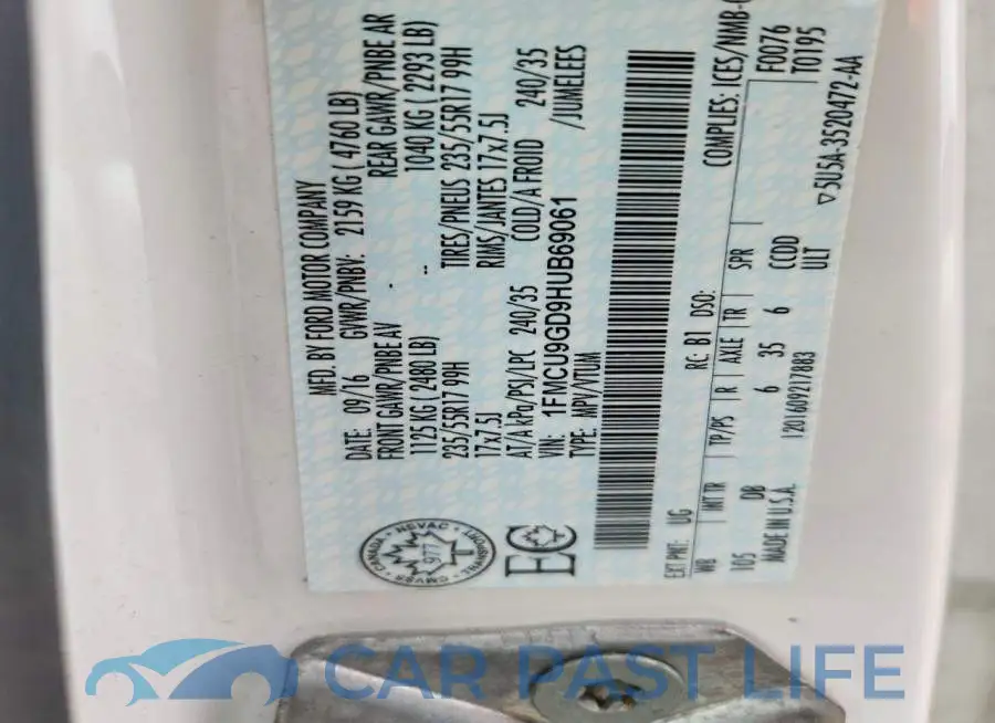 1FMCU9GD9HUB69061# 14