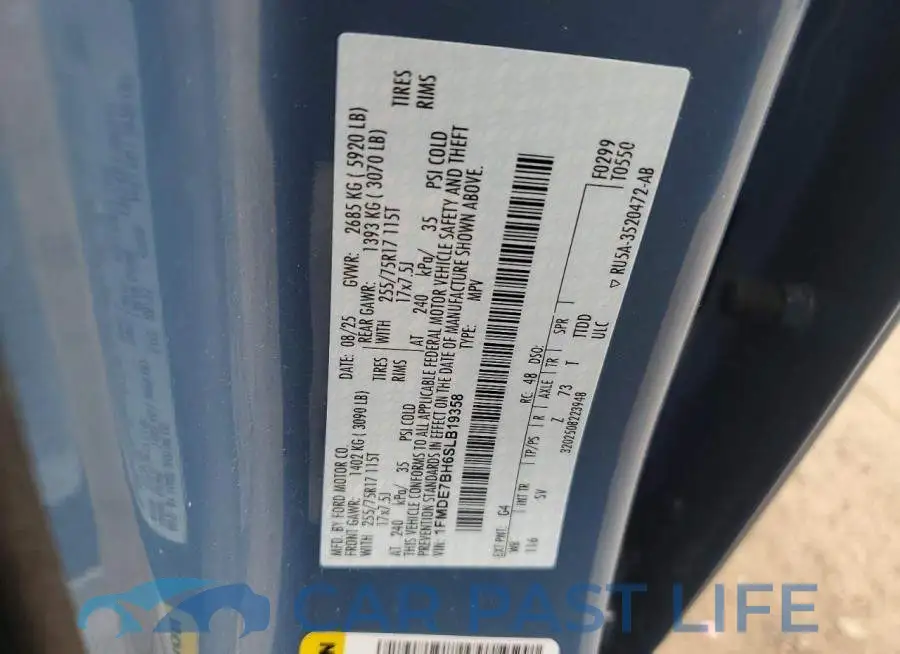 1FMDE7BH6SLB19358# 13