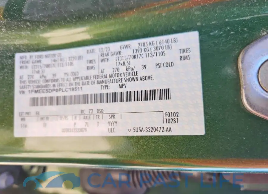 1FMEE5DP0PLC19511# 13