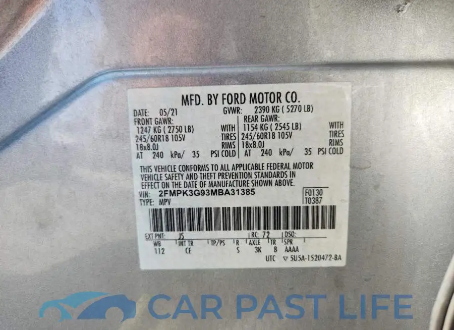 2FMPK3G93MBA31385# 13