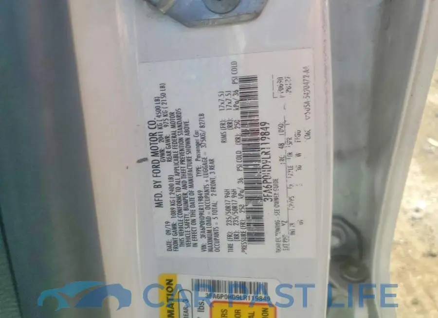 3FA6P0HD9LR119849# 12