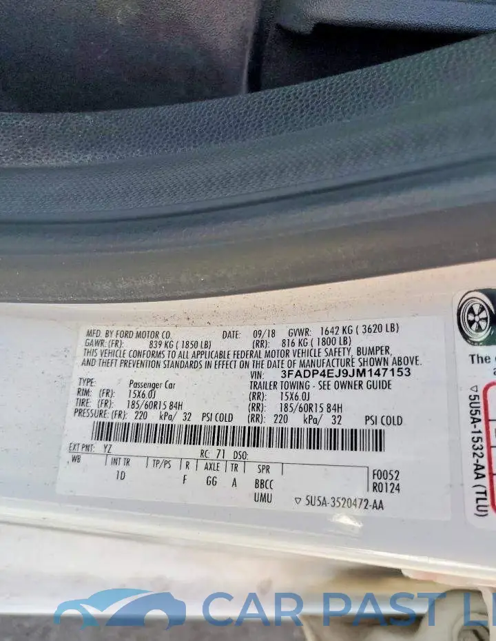 3FADP4EJ9JM147153# 12