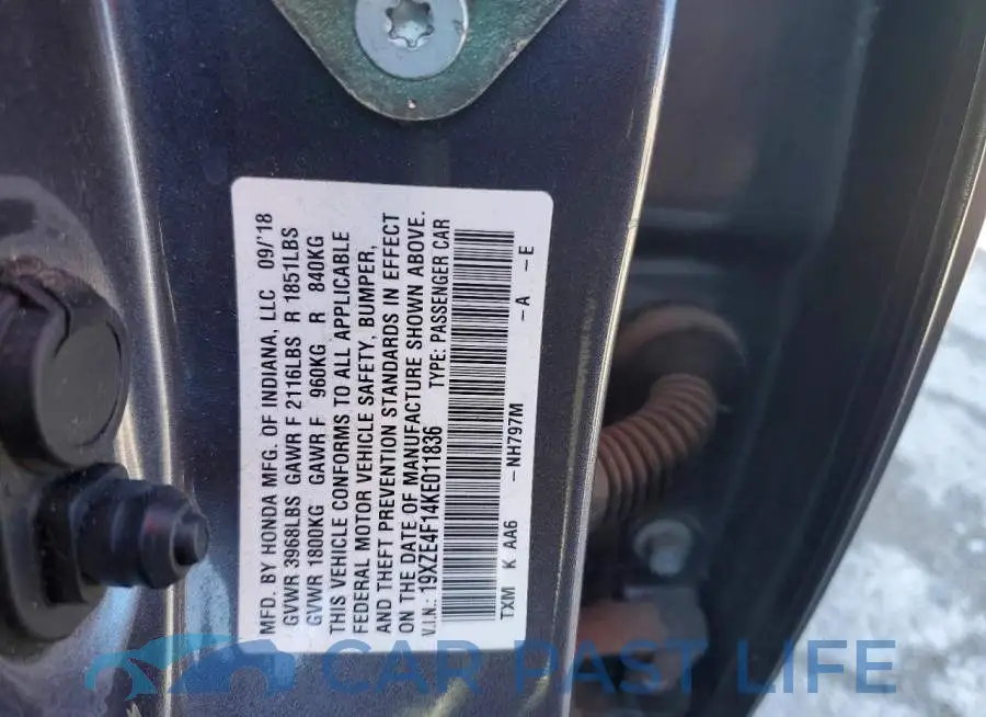19XZE4F14KE011836# 12