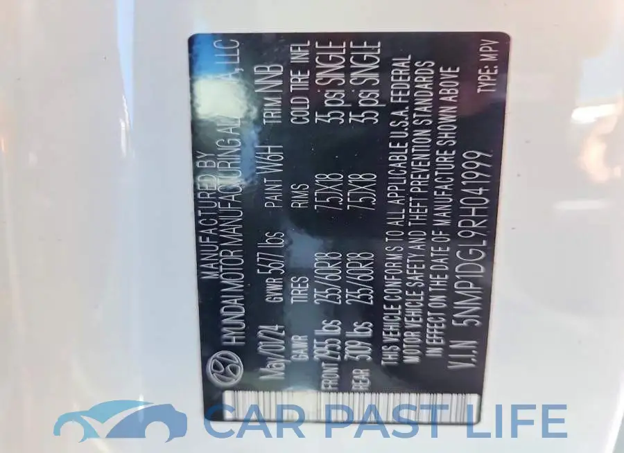 5NMP1DGL9RH041999# 13
