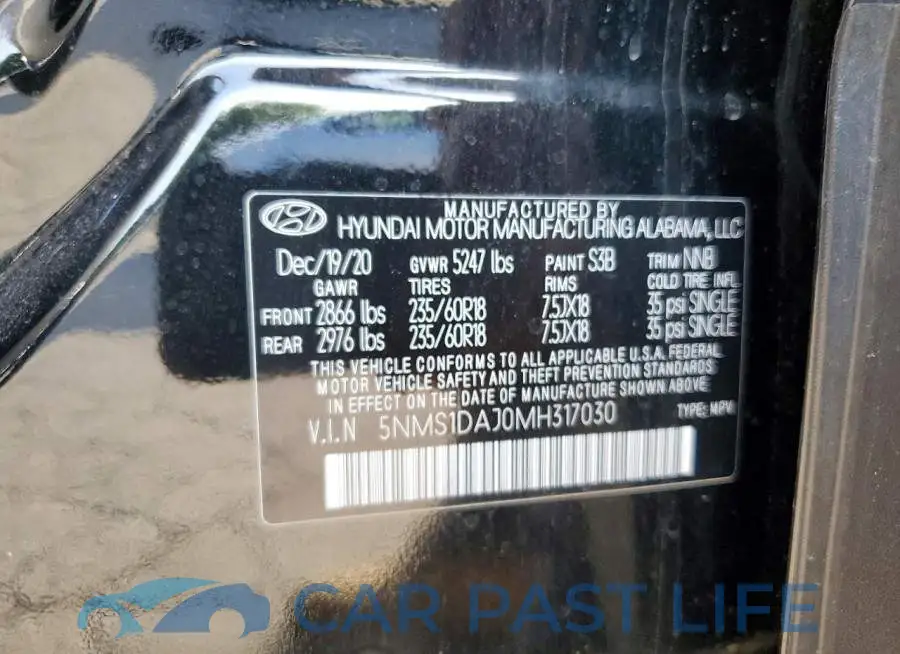5NMS1DAJ0MH317030# 13