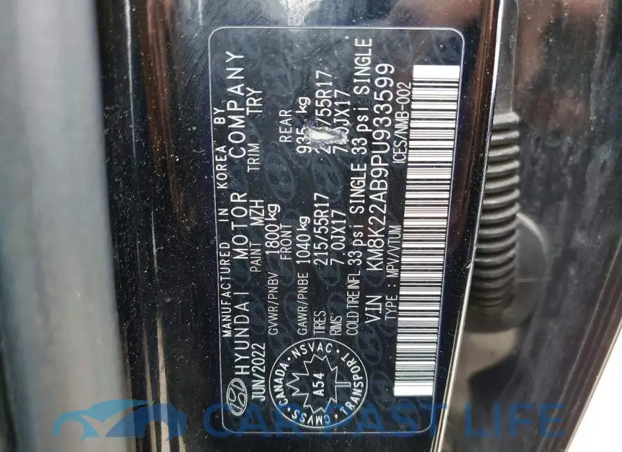 KM8K22AB9PU933599# 14