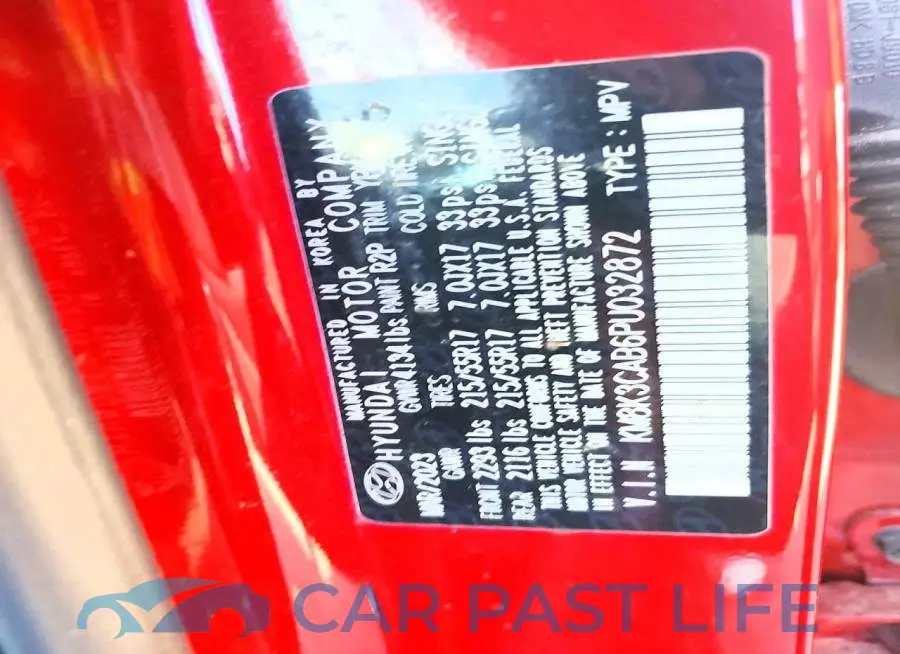 KM8K3CAB6PU032872# 12