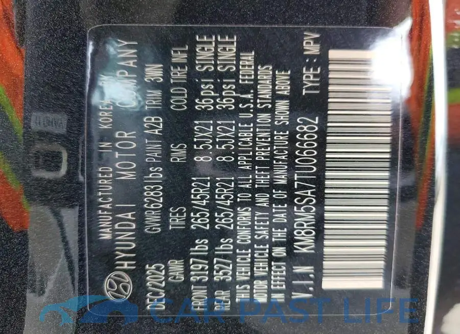 KM8RM5SA7TU066682# 14