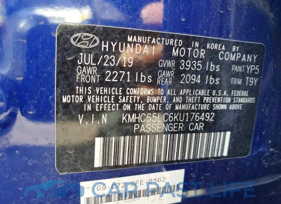 KMHC65LC6KU176492# 12