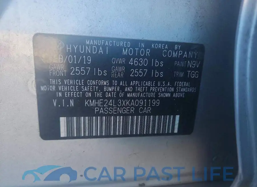 KMHE24L3XKA091199# 12
