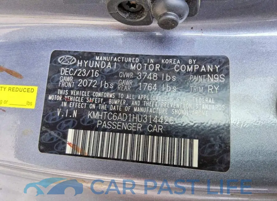 KMHTC6AD1HU314426# 13