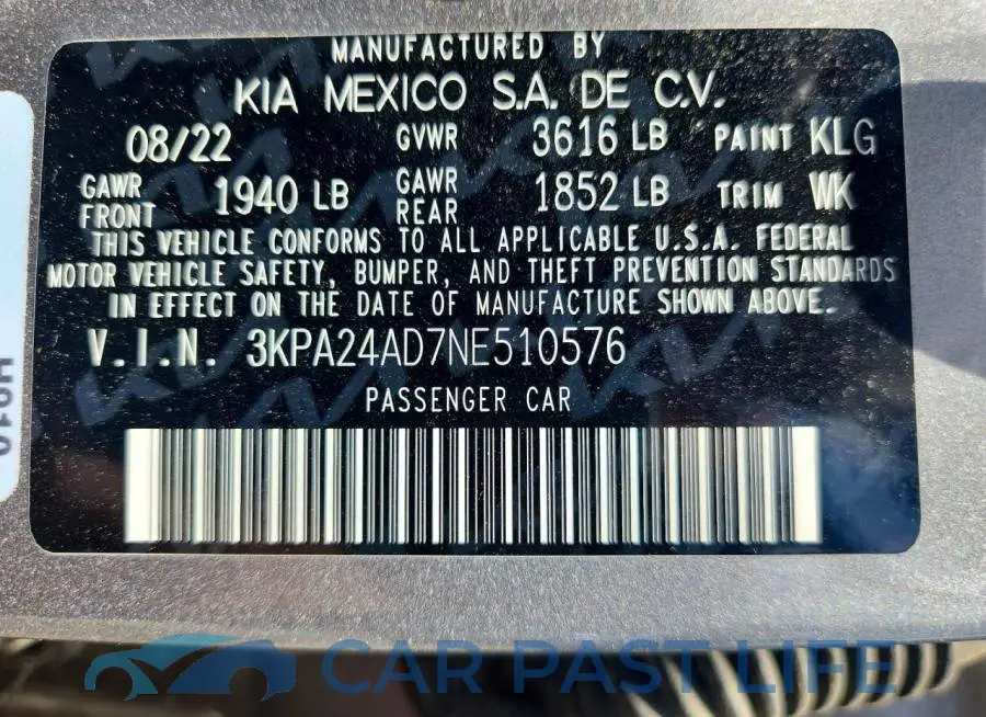 3KPA24AD7NE510576# 13