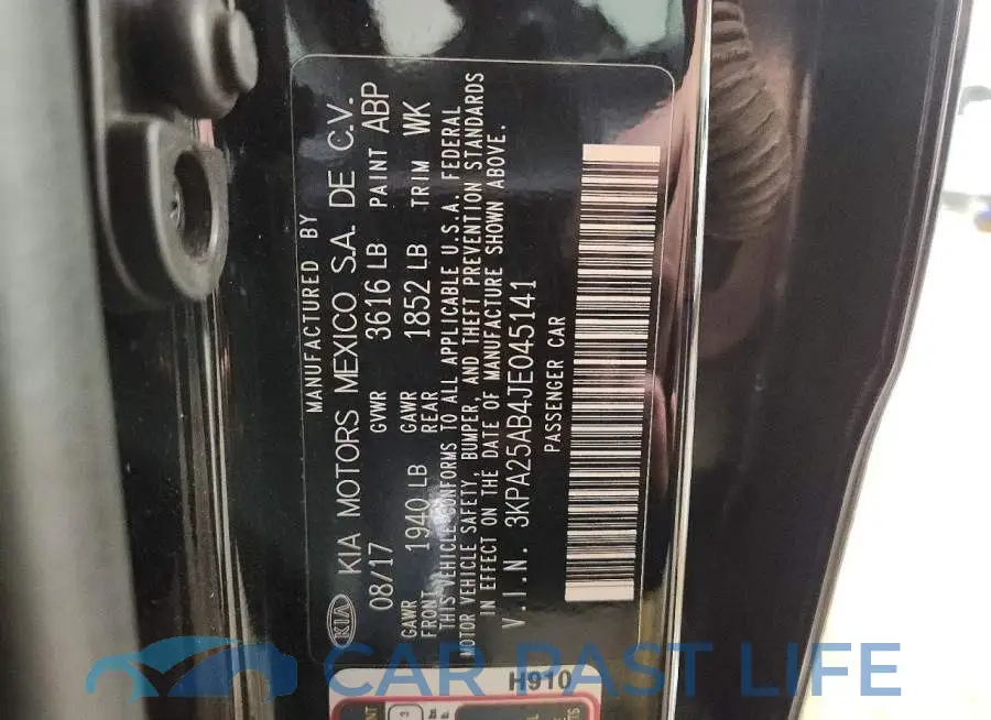 3KPA25AB4JE045141# 13