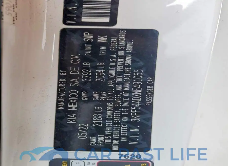 3KPF54ADXNE491065# 13