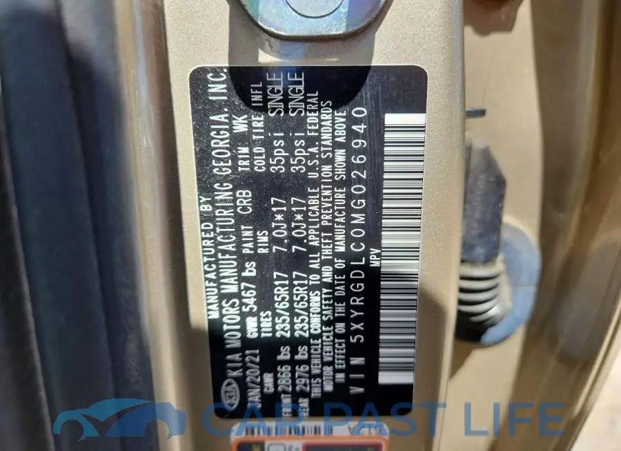 5XYRGDLC0MG026940# 14