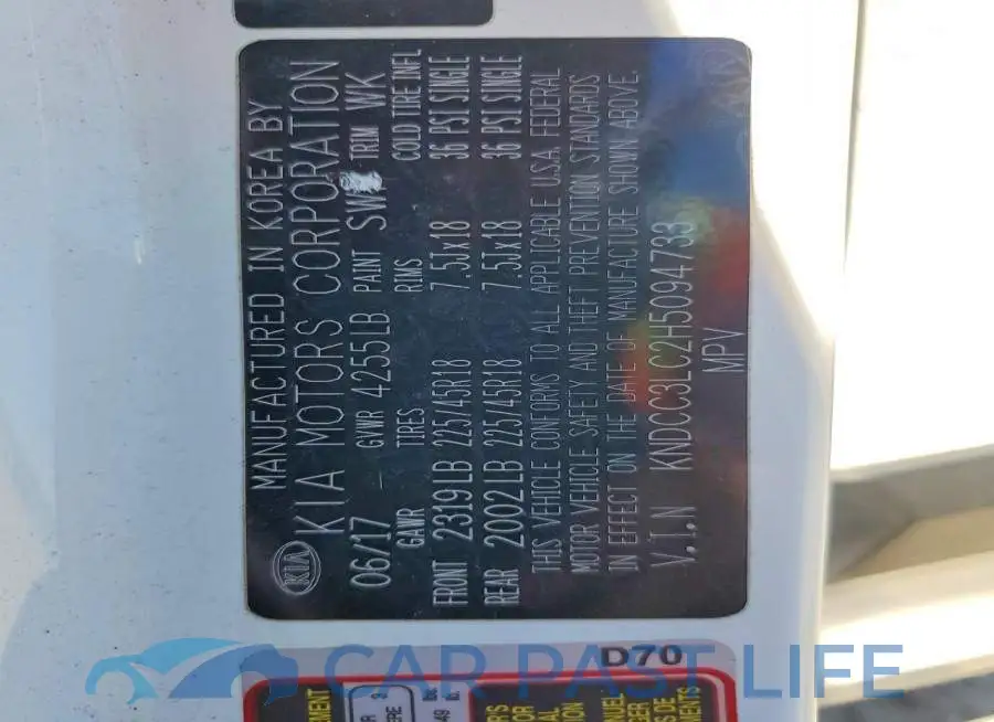 KNDCC3LC2H5094733# 12