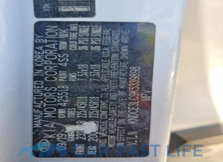 KNDCE3LC9K5339898# 13