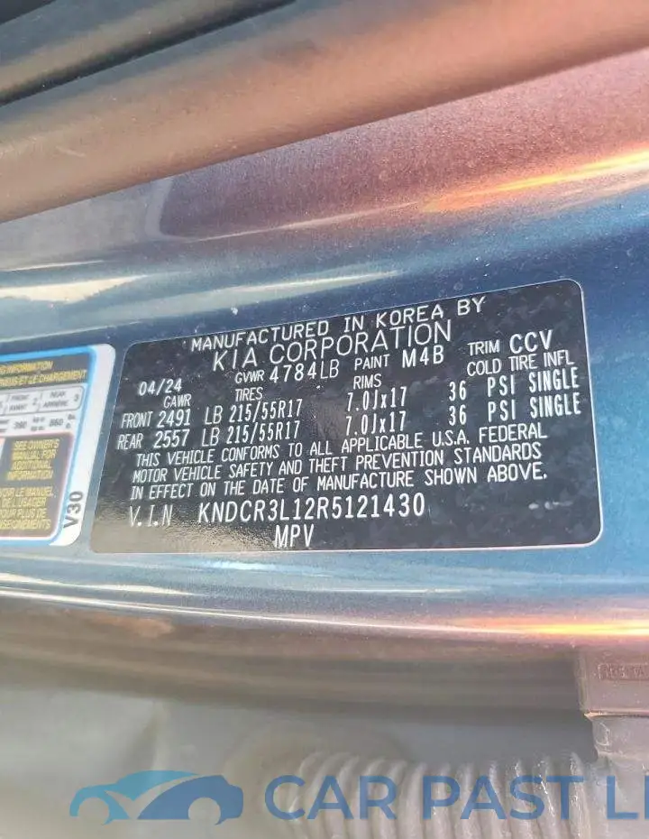 KNDCR3L12R5121430# 14