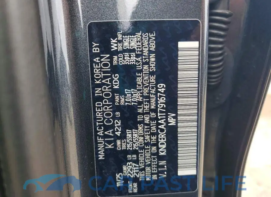 KNDERCAA1T7916749# 13