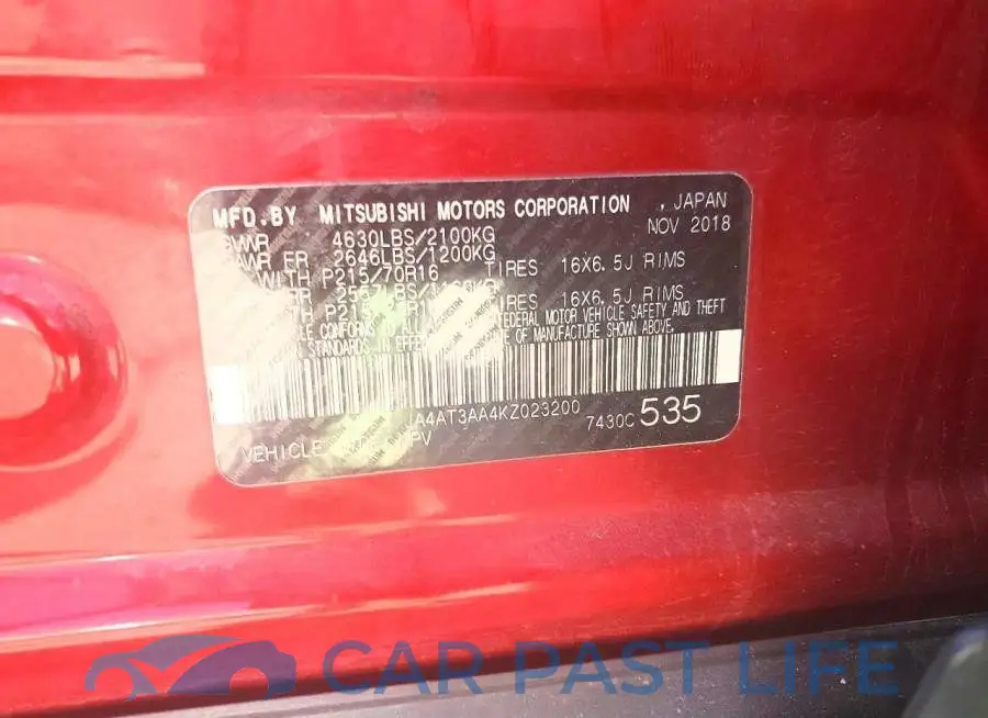 JA4AT3AA4KZ023200# 12