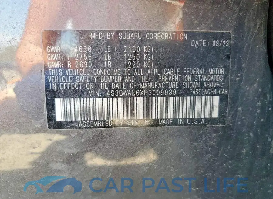 4S3BWAN6XR3009939# 12