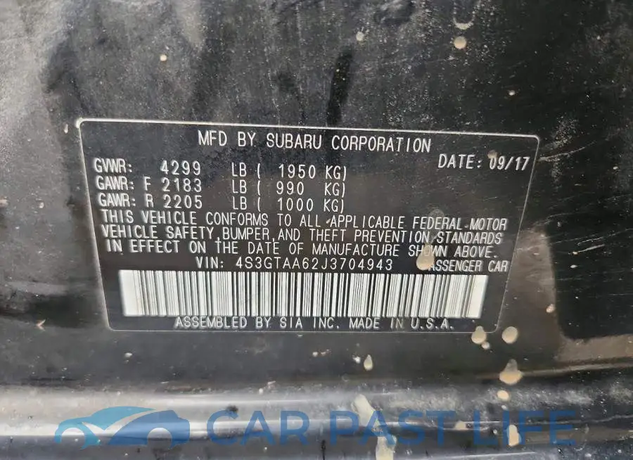 4S3GTAA62J3704943# 12